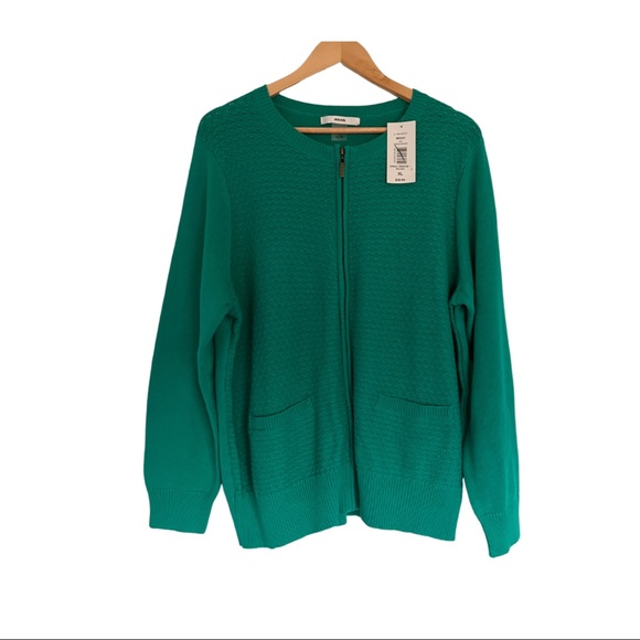 SZ XL ALIA GREEN SWEATER CARDIGAN - Picture 4 of 10